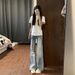 Vintage Light Blue Flared Jeans For Women – High-Waisted Wide-Leg Trousers With Retro Hem (S-5xl, Distressed Wash)_mkmklike.com
