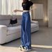 Premium Straight Jeans Women's 2026 Explosion Black Gray Wide Legs High Waist Loose And Thin Drape Pants Tide_mkmklike.com