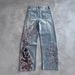 In-stock Cross-border Heavyweight 3D Printed Y2K American Retro Wide-leg Loose High-waisted Jeans For Men And Women_mkmklike.com