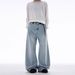 "Men's Distressed Drop-Crotch Denim Pants – Loose Fit Blade Tapered Jeans (Streetwear Grunge, Asian Street Style, Anti-Fit Silhouette)"_mkmklike.com