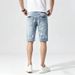 Men's Clothing Men’s Stretch Denim Shorts – Trendy Splatter Paint Design, Relaxed Fit (Sizes S-2XL)_mkmklike.com