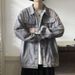Loom Vintage Graffiti Denim Jacket For Men Spring Autumn European American Workwear Cool Trendy Brand Youth Hong Kong Style_mkmklike.com