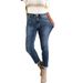 Women’s Clothing fashion jeans slim fit leg high waist slim feet elastic lengthened nine point pants for women_mkmklike.com