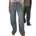 Women's Full Diamond Washed High-Waist Wide-Leg Jeans – Vintage Distressed Denim Pants With Relaxed Fit (Bluish) – Sizes S-5XL_mkmklike.com
