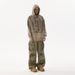 BTSG American Washed Worn Out Wasteland Style Multi Pocket Jeans, Men's And Women's Loose Wide Leg Workwear, Floor Pants_mkmklike.com
