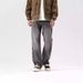 Vintage Washed Gray Denim Jeans For Men - Classic Straight Leg With Distressed Details (Sizes 28-40, American Retro Style)_mkmklike.com