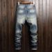 New Men's Jeans Men's Big Hole Jeans Men's Fashion Personality Straight Fit Pants_mkmklike.com