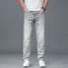 High End Slim Fit Straight Leg Stretch Tencel Jeans For Men Spring Summer Thin Denim Flexible Comfortable Casual Pants_mkmklike.com