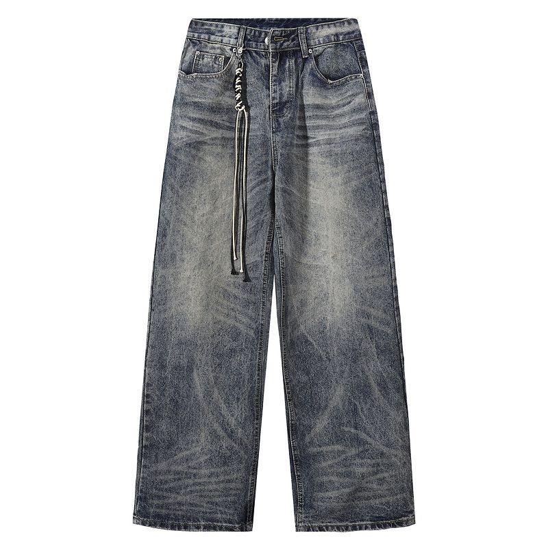 90s American Vintage Washed Denim Jeans – Relaxed Straight-Leg Cleanfit Style With Cat Whisker Fading (S-3XL)_mkmklike.com