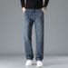 Men's Relaxed Fit Straight Leg Jeans – Classic Comfort Stretch Denim Pants For Business Casual & Everyday Wear (28-36)_mkmklike.com
