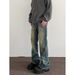 Vintage Retro Flared Jeans For Men & Women – Slim Fit, Washed Denim, Relaxed Comfort, Casual Long Pants_mkmklike.com
