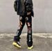 Men's Streetwear Embroidered Jeans – Oversized Hip-Hop Fit With Heavy Stitching_mkmklike.com