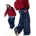 Vintage Men's Jeans - Relaxed Fit High Waist Straight Leg Denim Pants For Casual Wear Fashion Trends_mkmklike.com