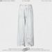 Men's Clothing High Street White Jeans Men And Women Dirtyfit Straight Loose Tie Dye Wide Leg Pants_mkmklike.com
