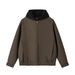 Autumn Wintr Patchwork Dsign Comfortabl Fak Two-Pic Hoodd Fashionabl Warm Jackt Thicknd Flc Mn's_mkmklike.com