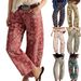 Women's Loose Fit Denim Jeans Floral Print Cropped Wide Leg mid Waisted Y2K Style Autumn Winter Fashion_mkmklike.com