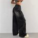 Women's High-Waisted Loose Fit Straight Leg Jeans With Star Embroidery - Trendy Streetwear Denim Pants For Casual & Chic Style_mkmklike.com