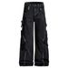 Vintage American Style Washable Loose Fit Cargo Jeans For Men & Women With Multi-Pockets Straight Leg Streetwear Pants_mkmklike.com