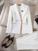 Women's Clothing Pink suit jacket professional temperament_mkmklike.com