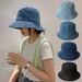 Hot Sale Retro Washed Cowboy Bucket Hat Women Men Wide Brim Sunhat Spring Summer Solid Color Denim Panama Fisherman Cap_mkmklike.com
