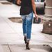European And American Foreign Trade Cross-border Supply Fashion Retro Slim-fit Jeans For Women_mkmklike.com