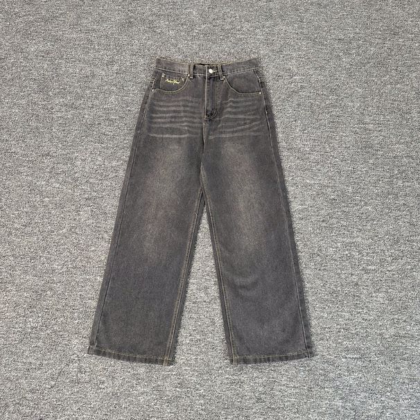 Classic Brand Light Grey Denim Fabric Versatile Fashion Jeans Suitable For Daily Commuting, Outdoor Travel, Etc._mkmklike.com