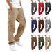 Men's Clothing Overalls Drawstring Multi-pocket Casual Pants_mkmklike.com