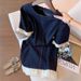 Deep Blue Lace Patchwork Denim Dress For Women's Summer New Design, Loose And Slimming Straight Tube Short Skirt_mkmklike.com