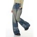Vintage Wide-Leg Jeans With Butterfly Print | Distressed Denim Pants For Women (S-L) – Retro Washed Cotton With Subtle Stretch_mkmklike.com
