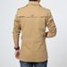 Pulse Pulse 2025 New Foreign Trade European And American Style Cotton Large Size Mid-Length Jacket Men's Casual Solid Color Coat_mkmklike.com
