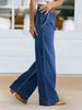 Women's Retro Wide Leg Jeans High Waisted Casual Washed Straight Leg Pants European American Style Spring Autumn Summer Cotton_mkmklike.com