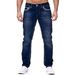 Suitable For All Seasons High-Quality Men's Slim Fit Double Line Classic Three-Color Jeans New Model_mkmklike.com