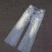 Vintage Washed Blue Denim Jeans For Men & Women - Relaxed Fit Straight Leg Casual Trousers With Ripple Effect_mkmklike.com