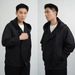 Outdoor Solid Color Men's Youthful High-End Hooded American Fashion Trend Loose Fit Minimalist Style Jacket_mkmklike.com