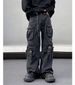 2025 American Retro Washed Heavy Duty Multi Pocket Jeans For Men Straight Loose Overalls Trendy Brand_mkmklike.com