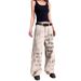 New Spring And Autumn Rock Punk Washed Distressed Letter Print Loose Jeans For Men, Vintage High Street Straight-Leg_mkmklike.com