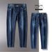 Large Size Men's Spring And Autumn New Simple Jeans Men's Versatile Elastic Business Jeans Men's Fat And Enlarged Pants_mkmklike.com