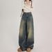 Women's High-Waisted Wide-Leg Jeans – Vintage Retro Stretch Denim Pants With Straight Hem & Floor-Length Fit (XS-4XL)_mkmklike.com