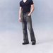 Men's Cleanfit Distressed Jeans Black Washed Denim Cat Whisker Tapered Leg Slim Fit for Everyday Wear_mkmklike.com