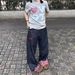 Men's Plaid Patchwork Rolled Hem Jeans - Relaxed Fit Straight Leg Trousers For Casual & Streetwear_mkmklike.com