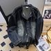 Unisex Japanese Retro Denim Jacket Loose Fit Stand Collar Casual Street Style Spring/Autumn Student Fashion Non-Stretch Denim_mkmklike.com
