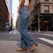 Women's Clothing Retro High-Waisted Slimming Wide Leg Jeans Washed Denim Trousers With Center Seam Detail For Spring/Summer_mkmklike.com