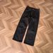 Men's Vintage Black Bootcut Jeans – High Waist Straight Leg Denim Pants With Distressed Wash, Clean Fit Style For Fall & Winter_mkmklike.com