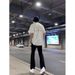 Nordmann Black Jeans For Men With A Sense Of Design, Slightly Flared, Slimming, Long Pants, Autumn And Winter Style, American_mkmklike.com