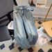 Women's Clothing Diamond Star Pendant Design High Waist Spring Washed Jeans For Women Loose Slim All Match Straight Pants_mkmklike.com