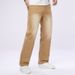 Men's Tan Straight Leg Jeans Street Style Casual Versatile Trousers For All Seasons_mkmklike.com