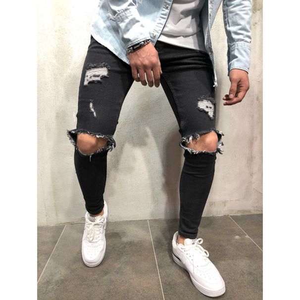 Men's Clothing Jeans New Style Ripped Slim Men's Trousers Men's Small Leg Pants_mkmklike.com