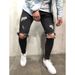 Men's Clothing Jeans New Style Ripped Slim Men's Trousers Men's Small Leg Pants_mkmklike.com