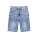 Summer New Lyocell Ice Silk Jeans Men's 5-point Thin Material Elastic Washed 5-point Jeans Men's Large-size Pants_mkmklike.com