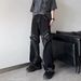 American retro washed hiphop loose straight jeans men ins trendy brand niche casual wide-leg overalls_mkmklike.com